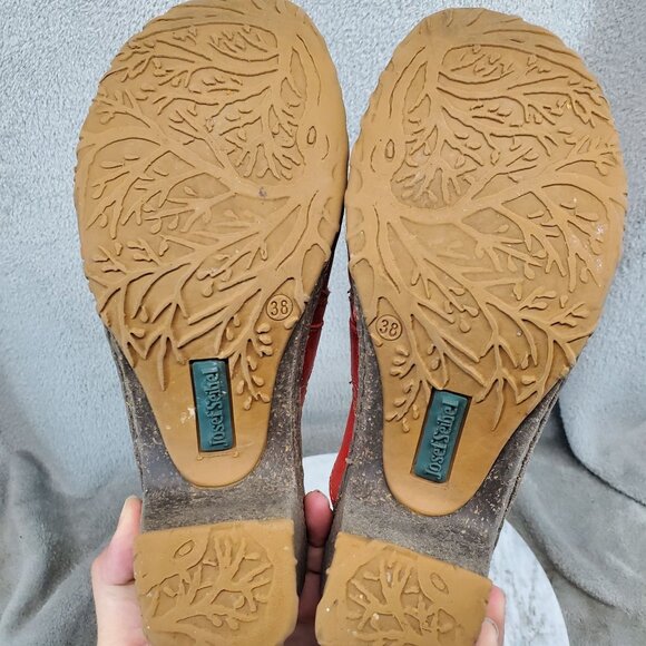 Josef Seibel Shoes Womens EU 38 US 7 Red Spirit Nature Vintage Leather Clog *GUC - Picture 3 of 9
